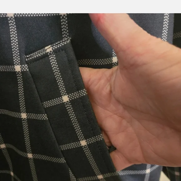 Joie Black and White Grid Trench Coat - Picture 4 of 16